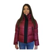 Peuterey Bordeaux Ripstop Nylon Bomberjacka Red, Dam