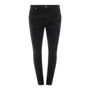 Amiri Svarta Slim Fit Jeans med knappstängning Black, Herr