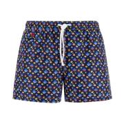 Kiton Badshorts med abstrakt mönster Multicolor, Herr