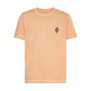 Marcelo Burlon Vibrant Orange Cross Print T-shirt Orange, Herr