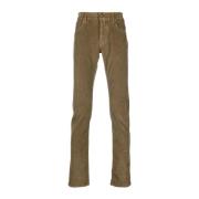 Jacob Cohën Slim-Fit Corduroy Byxor Brown, Herr