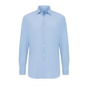 Boggi Milano B Tech Slim Fit Stretch Nylon Skjorta Blue, Herr