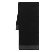 Corneliani Räfflad ullscarf, 100% Cashmere Black, Herr