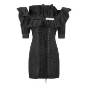 Alessandra Rich Svart klänning för kvinnor Aw23 Black, Dam