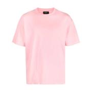 A.p.c. Bomull T-shirt Pink, Herr