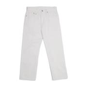 R13 Ecru Cord Straight Leg Jeans White, Dam