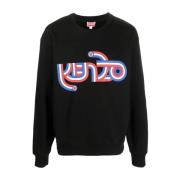 Kenzo Svarta Sweaters med Kenzo Logo Black, Herr