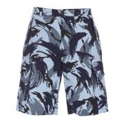 Kenzo Shorts med tryck Blue, Herr