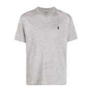 Ralph Lauren Broderad Custom Slim Fit Bomull T-Shirt Gray, Herr