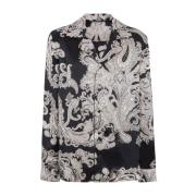 Balmain Silkes Paisley Print Skjortor Multicolor, Herr