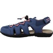 Geox Stiliga platta sandaler för kvinnor Blue, Dam