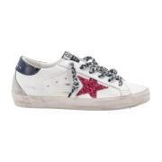 Golden Goose Glittriga Lädersneakers White, Dam