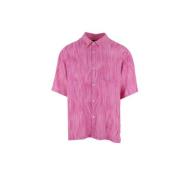 Stüssy Rosa Fur Print Viskos Skjorta Pink, Herr