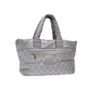 Chanel Vintage Pre-owned Nylon handvskor Gray, Dam