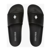 Marcelo Burlon County Cross Slider Svart Vit Black, Herr