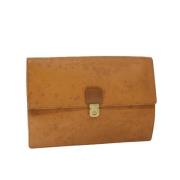 Burberry Vintage Pre-owned Läder portfljer Brown, Dam