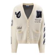 Off White Ikonisk Varsity Cardigan White, Herr