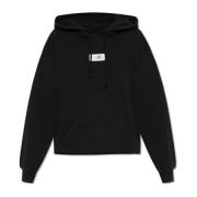 MM6 Maison Margiela Hoodie med logotyp Black, Dam