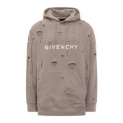 Givenchy Edgy Hål Hoodie Beige, Herr