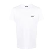 Balmain Logo-Print T-Shirt och Polo Kollektion White, Herr