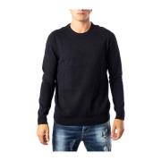 Jack & Jones Basis Stickad Crew Neck Tröja Black, Herr