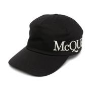 Alexander McQueen Svart bomull baseballkeps med McQueen-logotyp Black,...