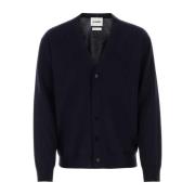 Jil Sander Midnight Blue Ull Cardigan Blue, Herr