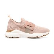 Tod's Rosa Stickade Slip-On Sneakers Pink, Dam