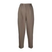 Federica Tosi Wide Trousers Brown, Dam