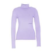 Hinnominate Lyxig Lättvikts Turtleneck Sweatshirt Purple, Dam