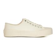 Jil Sander Krämiga Vita Canvas Sneakers White, Herr