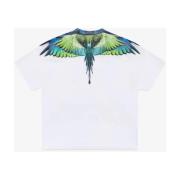 Marcelo Burlon Icon Wings T-shirt Vit Ljusgrön Multicolor, Herr