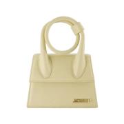 Jacquemus Beige Läder Chiquito Handväska Beige, Unisex