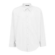 Balenciaga Vit Oversized Bomullsskjorta White, Herr