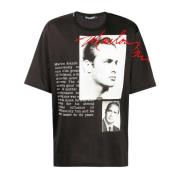 Dolce & Gabbana Premium Svart Bomull T-Shirt med D&G Logo Black, Herr