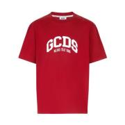 Gcds Enkel och iögonfallande T-shirt med korta ärmar Red, Herr