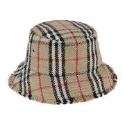 Burberry Stilig Tweed Bucket Hat Beige, Herr