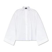 Emporio Armani Oversize bomullsskjorta White, Dam