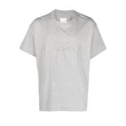 Givenchy Grå Crew Neck T-shirts och Polos med Reflekterande Blixtkonst...