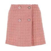 Versace Rosa Boucle Minikjol Pink, Dam