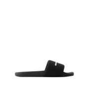 Alexander Wang Svarta Nylon Pool Slides Black, Dam