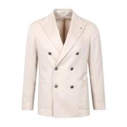 Tagliatore Beige Ullblandad Dubbelknäppt Blazer Beige, Herr