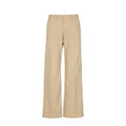 Levi's Bomulls Baggy Byxor med Dragkedja och Fickor Beige, Dam