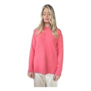 Clips Bicolor Crewneck Sweaters Pink, Dam