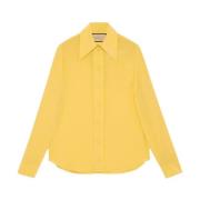 Gucci Solgul Silkeskjorta Yellow, Dam