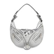 Versace Upprepa Hobo Axelväska Gray, Dam