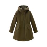 Woolrich Gröna huvarjackor med avtagbar quiltad innerjacka Green, Dam