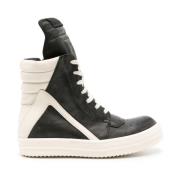 Rick Owens Svarta Geobasket Sneakers Black, Dam