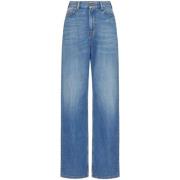 Valentino Garavani Blå Jeans med V Guld Detalj Blue, Dam