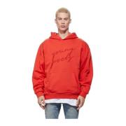 Young Poets Logo-broderad Hoodie i rött från Young Poets Society Red, ...